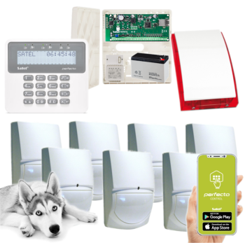 ZESTAW ALARMOWY SATEL PERFECTA-IP 32 7 CZUJEK SWAN QUAD + PRF-LCD + SYRENA SP-4001R
